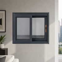 Ventana Corredera de Aluminio con Diseño de Rotura de Puente Térmico, Valor U 1.4 W/m2K, Marco 6063-T5 con Doble Acristalamiento para Proyectos de Villas