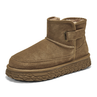 Chaussures rétro pour hommes d'extérieur, respirantes, en maille, à lacets, plateforme, mocassins, bottes Oxford, cuir véritable, bottes d'hiver pour la neige
