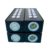 Bloc de distribution d'alimentation métallique portable 6 voies L21-30 avec entrée Twistlock pour montage en rack
