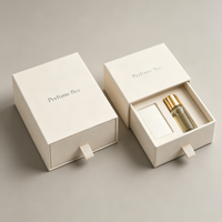 Boîte cadeau parfum coulissante en carton ondulé avec insert EVA et marquage à chaud