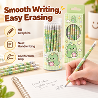 Ensemble de papeterie mignon avec motif de capybara de dessin animé, ensemble de crayons pour enfants d'âge scolaire, cadeau pour le dessin, calligraphie, ensemble de crayons HB