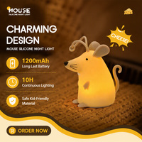 Veilleuse rechargeable USB en silicone LED pour bébé et enfant, portable, pour chambre, lit, ambiance romantique, mignonne, colorée, couleur personnalisée