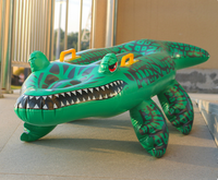 Planche de surf gonflable en PVC en forme de crocodile, équipement de natation en plein air, planche de rafting et de ski nautique pour enfants
