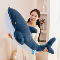Bantal Plush Hiu Orca Lembut, Mainan Hewan Laut Besar, Bantal Tubuh Paus untuk Tidur, Pelukan, Sandaran, Hadiah