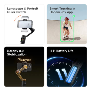 <span class=keywords><strong>Stabilizzatore</strong></span> per <span class=keywords><strong>Cellulare</strong></span> Hohem X3 SE Gimbal Portatile Pieghevole a 3 Assi con Telecomando Rimovibile - Product Image 4