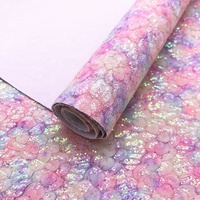 BY6233 Floral dentelle maille tissu gros paillettes Faux cuir pour cheveux arcs sacs sac à main chaussures boucles d'oreilles artisanat pour rideaux canapés