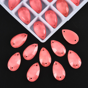 OLeeya Popolari Cristalli 3A da Cucire, Grandi Forme, Colori Neon Personalizzati, Strass Flatback da Cucire, Pietre di Vetro per Abiti da Ballo - Product Image 6