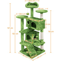 Produit en gros de Chine 2025 : Arbre à chat multi-niveaux, grand mobilier d'intérieur pour chat, avec griffoir en carton