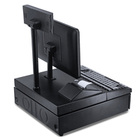 Terminal de point de vente tout-en-un Licon 15,6 pouces avec imprimante thermique intégrée de 58 mm, processeur J1800/J1900 pour utilisation en supermarché et commerce de détail, Windows 7/8/10