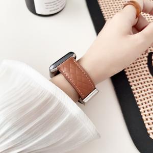 Bracelet de montre en cuir véritable à boucle pliante, design bracelet, impression couleur intégrale 22 mm, pour montre série 10 <span class=keywords><strong>8</strong></span> 7 IWatch 6 5 - Product Image 5