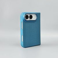 Étui pliable JOYPORODO V-K01 avec cadre avant creux, charnière à ouverture gauche, dos en fibre d'aramide, magnétique pour iPhone Duo