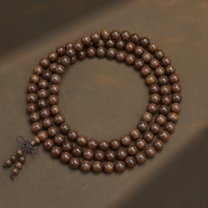 Collana e Bracciale con Perle di Legno di Sandalo 6mm 8mm, Gioielli Buddisti per Preghiera, Regalo Unisex - Product Image 6