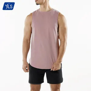 YLS自有品牌健身健身房穿上衣背心无袖衬衫健身健美汗衫跑步线汗衫
