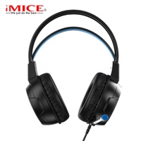 Headset Gaming IMICE untuk PUBG PS4 dan PC; Stereo Berkabel Over-Ear dengan Pencahayaan RGB Khusus dan Peredam Kebisingan Aktif