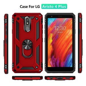 Rotate 360 Degree Ring Stand Magnetic Adsorption Thin Smart Phone Full Protective Case For <strong>LG</strong> <strong>Aristo</strong> <strong>4</strong> plus - Product Image 3
