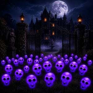 Solar Swaying Halloween Eyeball Pathway <b>Lights</b> 2 Modes Waterproof Outdoor Halloween Stake <b>Lights</b> for Garden Yard Porch Patio - Product Image 4