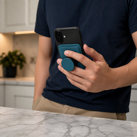 Portefeuille magnétique 2-en-1 pour téléphone avec support en cuir PU