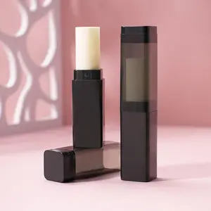 Mini tubo de brillo de labios único ecológico, caja de lápiz labial rosa vacía, contenedor, embalaje redondo para brillo de labios