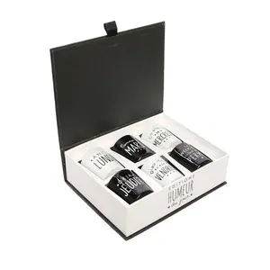 4C Печатный логотип матовая отделка картон специальный подарок банка для свечей упаковочные коробки