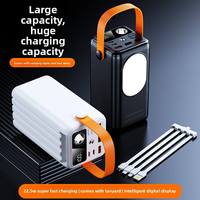 Alimentation portable au lithium-ion avec câble intégré 50000mAh, charge ultra-rapide, grande capacité, cordon, alimentation pour le camping