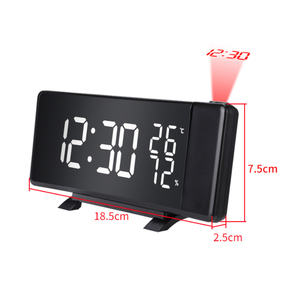 Proyector de reloj despertador Digital LED grande para dormitorios, proyección de pared de techo de 180 °, reloj de movimiento electrónico para dormir pesado - Product Image 5