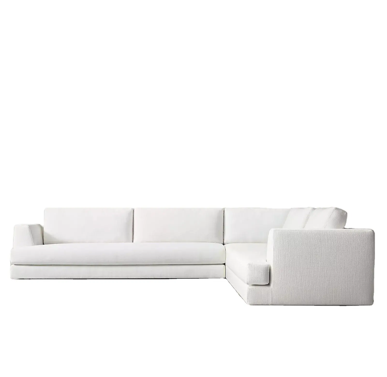 Living room furniture sofa home furniture subtle curves and down-blend cushions with beveled block arms sofa sectional
