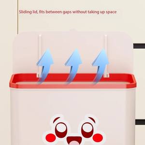 Étagère à déchets de cuisine, étagère de <span class=keywords><strong>rangement</strong></span> à plusieurs niveaux sur <span class=keywords><strong>roulettes</strong></span>, simple et mobile, seau de <span class=keywords><strong>rangement</strong></span> sanitaire avec couvercle, vente en gros - Product Image 5