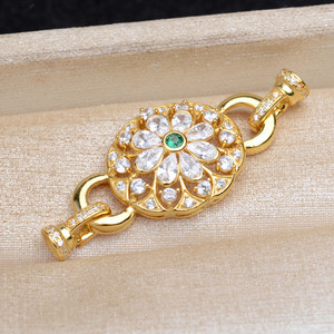 Accesorios DIY, Hebilla Grande Retro de Plata 925 con Perla para Collar, Hebilla de Sombrero Elegante 5750 - Product Image 2