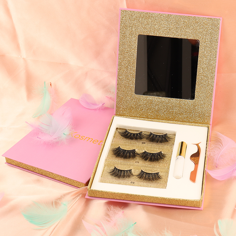 Faux Faux bandes véritable vison cils 30mm D'épaisseur 5D 6D 9D lasheswholesale vendeur Faux cils avec Boîte