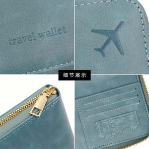 RFID Blocking Passport Holder Travel <b>Wallet</b> with Zipper, Multi-Pocket <b>Document</b> Organizer for Safe International Trips - Product Image 4