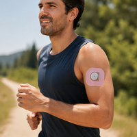 Patchs adhésifs en tissu élastique pour capteur CGM, 10 jours de port prolongé, respirants, en coton et élasthanne, pour moniteurs de glucose, idéaux pour le sport