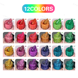 Mới Đến Lấp Lánh Bộ Sưu Tập Laser Kim Cương Long Lanh Phản Quang Siêu Sáng Bóng Không Độc Hại 15Ml Disco Gel Đánh Bóng - Product Image 6