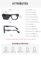 Gafas de Sol Partagas al por Mayor, Diseño de Moda, Logotipo Personalizado, Cuadradas, Fotocromáticas, Protección UV400, para Hombre