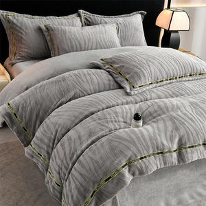 Custom OEM ODM Oeko Tex Certified Milk Velvet 6 Piece <strong>Bedding</strong> Set <strong>Olive</strong> <strong>Green</strong> Warm Soft Style Multi Scene Bedroom <strong>Bedding</strong> - Product Image 5