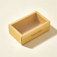 Boîte à pâtisserie en carton ivoire avec fenêtre PVC, personnalisable, réutilisable pour biscuits et brownies, impression flexographique, pour desserts et aliments – Offre Spéciale