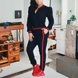 Ensemble de survêtement de sport avec fermeture éclair et poches pour femmes - Product Image 3