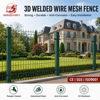Panneau de clôture 3D en treillis métallique galvanisé, panneau de treillis métallique courbé, treillis soudé plié, clôture de sécurité de jardin, panneau de sécurité métallique