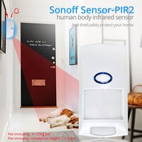 Sonoff RF Bridge 433MHZ, Konverter Sinyal Nirkabel Wifi PIR 2 Sensor Alarm untuk Kit Keamanan Rumah Pintar