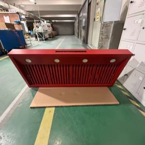 Campana extractora de cocina de 48 pulgadas y 1800 CFM con control remoto, acabado en acero inoxidable rojo, apagado retardado, para uso doméstico - Product Image 2