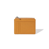 Dompet kartu kulit Pebble Grain kulit sapi kualitas tinggi untuk wanita dompet Fashion bisnis