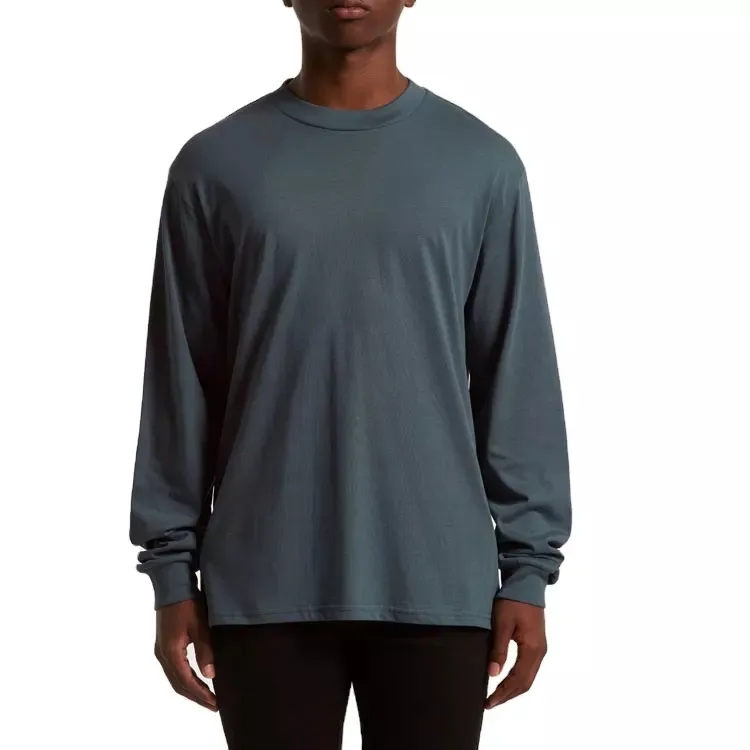 Design 300 Gsm Blank Long Sleeve Oversized T Shirts For Men High Quality Plain Custom 220 Gsm 100% Cotton Heavyweight T Shirt
