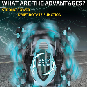 Mát ánh sáng âm nhạc trôi RC diễn viên đóng thế xe tải đồ chơi 6CH 2.4G điều khiển từ xa quay Xe đồ chơi - Product Image 4