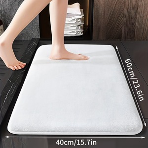 Tapis de bain en polaire corail uni Cangming 50x80cm, absorbant et antidérapant pour salle de bain - Product Image 3