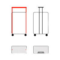 Ensemble de bagages à roulettes intelligents Kunpeng, légers, anti-explosion, en PC, avec serrure, valise de cabine