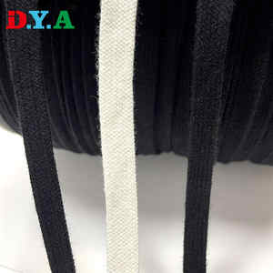 Fabricação Raw White 1cm Flat Trançado Algodão <span class=keywords><strong>Cord</strong></span> para Vestuário - Product Image 2