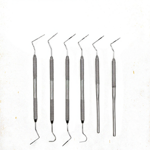 Ensemble de curettes manuelles en acier inoxydable dentaire, 6 pièces, pour le nettoyage et le remplissage des dents, équipement de classe I - Product Image 3
