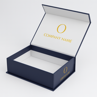 Boîte cadeau en carton rigide avec couvercle magnétique, taille standard, boîte d'emballage pour perruques écologique avec logo personnalisé pour l'emballage des cheveux et les cadeaux
