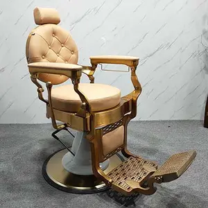 プロのサプライヤーヘアサロン理髪椅子ヘビーデューティー高級クッション油圧ポンプ理髪椅子