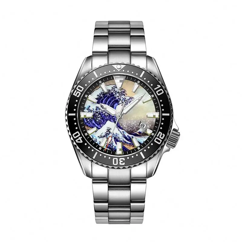 Squeleton Logo Diamond Discount Custom Tourbillion Blue Pilot Mens Fashion Mechanical Watches Business Watch