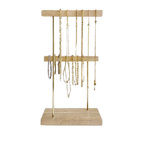 Base de madera Pendientes Soporte Diseño personalizado Mesa Mejor soporte de joyería para accesorios de exhibición Collar Soporte de exhibición - Product Image 3